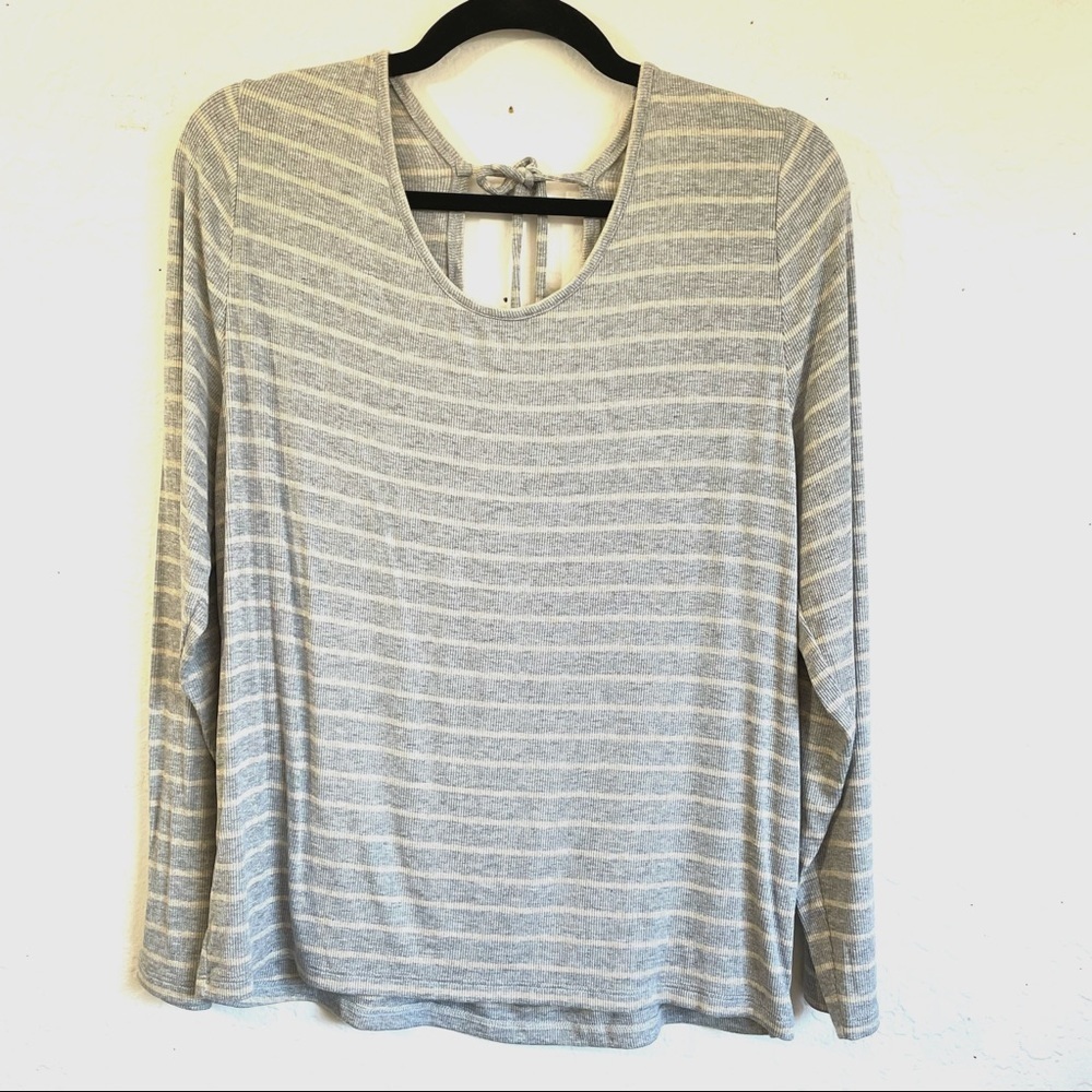 Eberjey Logan‎ The Open Back Oversized Striped Top